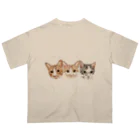 みきぞーん｜保護猫 ミッキー画伯と肉球とおともだちのrui & ram &ta-cha Oversized T-Shirt