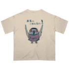 みつぞno鳥絵店の謝る　おかっぱバト オーバーサイズTシャツ