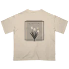 rilybiiのgrayish color × white × charcoal ×  tulip bouquet オーバーサイズTシャツ