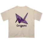 MrKShirtsのOrigami (折り紙鶴) 色デザイン オーバーサイズTシャツ