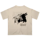 PALA's SHOP　cool、シュール、古風、和風、のHand shadowgraph　Goat オーバーサイズTシャツ