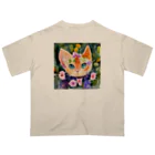 ccaattの花畑で子猫とかくれんぼ オーバーサイズTシャツ