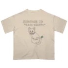 ぺんぎん24の幸せの鍵しっぽネコ(カラー) オーバーサイズTシャツ