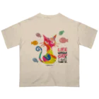 Ryuthirdの猫ライフ(ペンキ) オーバーサイズTシャツ