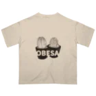 食べかけケーキのオベサ　obesa Oversized T-Shirt