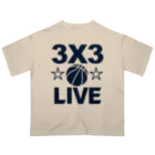 sports_tower スポーツタワーの3x3・スリーエックススリー・3人制バスケ・Tシャツ・アイテム・グッズ・ストリートバスケ・バスケットボール・スピーディーなバスケ・1試合10分間の21点ノックアウト・スポーツ・有望 オーバーサイズTシャツ