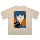 sasame's shopのねことわたし  ショートボブなわたし オーバーサイズTシャツ