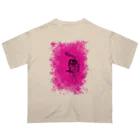 工房ＨＡＮＺＯＵのラフ画 No.2 PINK オーバーサイズTシャツ