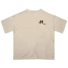 interested in?の1.hydrogen(黒/表裏) Oversized T-Shirt