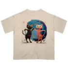猫魚鳥時々犬等 arte♡のSuccessful Cats ♡ Oversized T-Shirt