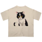 こひさま ショップ - 陽だまりの笑顔のねこのじー オーバーサイズTシャツ