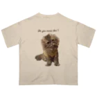 hoimisoの不服そうなペシャンコ猫のあおたろ Oversized T-Shirt