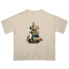 mirinconixのいろいろと四角いレトロなガラクタロボットくん オーバーサイズTシャツ