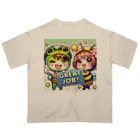 Pyon ＆ Bunのgreat job オーバーサイズTシャツ