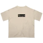 Mappila SHOPのFlatearth Box Logo (BLACK) フラットアース ボックスロゴ(ブラック) オーバーサイズTシャツ