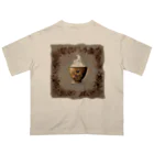 leisurely_lifeのA richly decorated coffee-inspired T-shirt design オーバーサイズTシャツ