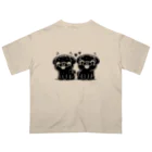 ブヒーズのtwin pug Oversized T-Shirt