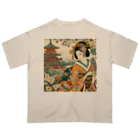 tamabestの浮世絵風美人図 オーバーサイズTシャツ