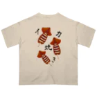 ぽんぽこあんぽんたんの【お祭り】イカ焼き オーバーサイズTシャツ