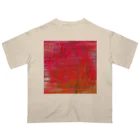 水草のRed Oversized T-Shirt