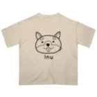 MrKShirtsのInu (犬) 黒デザイン オーバーサイズTシャツ