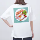   KOIZUMI CHIAKI shopの前面ロゴ入り裏面朝食Tシャツ! Oversized T-Shirt