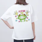 7chop_shopのカエルちゃん背中美人チーシャツ Oversized T-Shirt