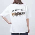 みきぞーん｜保護猫 ミッキー画伯と肉球とおともだちのcha & hide & yasu &sie Oversized T-Shirt