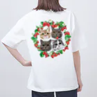 みきぞーん｜保護猫 ミッキー画伯と肉球とおともだちのchacha & hideyoshi & ieyasu & siebold ichigo オーバーサイズTシャツ