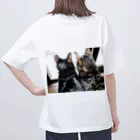 Mycatsの２にゃん　なかよし オーバーサイズTシャツ
