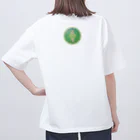 💖宇宙整体♪🌈♪こころからだチャンネル♪💖のFlower of  Life waving  🌈LOGO version Oversized T-Shirt