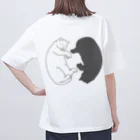 まるのねこみせの猫勾玉-にゃがたま- オーバーサイズTシャツ