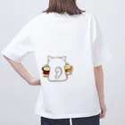 絵娯クリエイトのひのもとにゃんこ®️ 太鼓 / 雪ちゃん Oversized T-Shirt