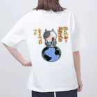 ひよこ男爵とまだむにゃんのいつ言うたんにゃん オーバーサイズTシャツ