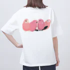 masumi maedaの寄り添う　アキクサインコ Oversized T-Shirt