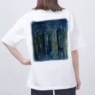 c5watercolorの水彩ペイント・夜にとける オーバーサイズTシャツ