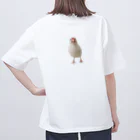 もちらむショップの白文鳥のおもちちゃん オーバーサイズTシャツ