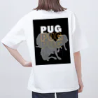 INULAVITAのPug silhouette Oversized T-Shirt