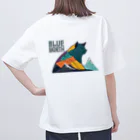 aokitaの【BLUE NORTH】ヤマネコデザイン「ぬーん」 Oversized T-Shirt