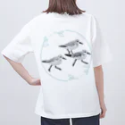 やちよ｜リアル鳥イラストのミユビシギさん オーバーサイズTシャツ