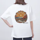 aokitaの【BLUE NORTH】山と太陽2 オーバーサイズTシャツ