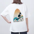 aokitaの【BLUE NORTH】キャットシルエットデザイン Oversized T-Shirt