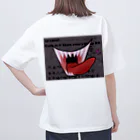 -kawazu-の【背面】demon mouth オーバーサイズTシャツ