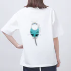 鳥美術部のぜったい離さないマンなミーちゃん Oversized T-Shirt