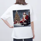 Blue: ユニークな雑貨の宝庫の限定アイテム-for Christmas トナカイサンタ Oversized T-Shirt