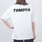 DJ TOMOYA ◢ ◤のロゴ　ブラック オーバーサイズTシャツ