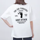 【SALE】Tシャツ★1,000円引きセール開催中！！！kg_shopの[★バック] GOUT ATTACK (文字ブラック) オーバーサイズTシャツ