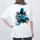 Flying boneの青《降り》龍 Oversized T-Shirt