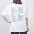 GreenCrane(グリーンクレーン出版)の[JAPANESE]輸出統計品目表(EXPORT STATISTICAL SCHEDULE) 2024 Box Small Logo スモールロゴ T-Shirts Tシャツ 背面には日本語の部•類の目次 Oversized T-Shirt
