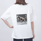 tanukidaifukuの猫ジャンプ オーバーサイズTシャツ